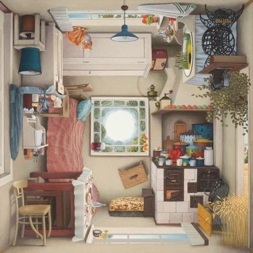 Польский художник Яцек йерка прославился на весь мир своими фантазийными картинами - загадками. 04