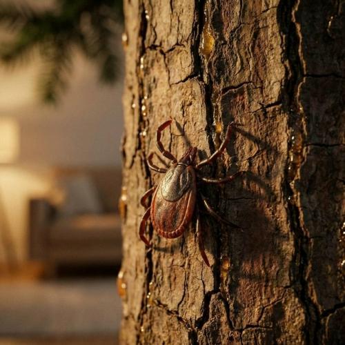 В центральных регионах России из-за тёплой зимы зафиксирована активность хвойных клещей. 02