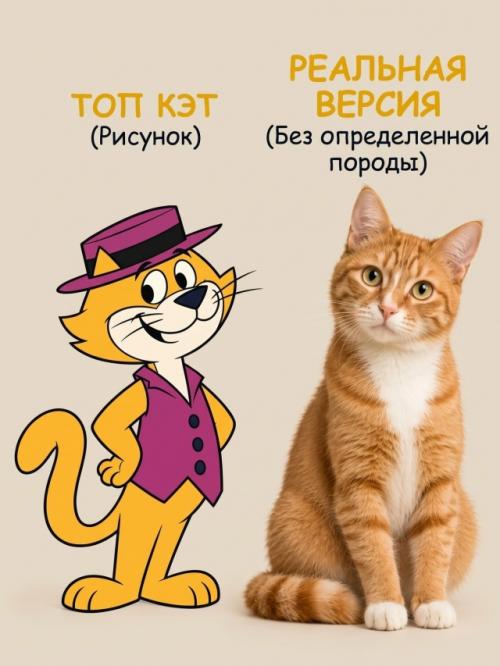 Знаменитые коты из мультфильмов выглядели бы совсем иначе в реальной жизни. 07