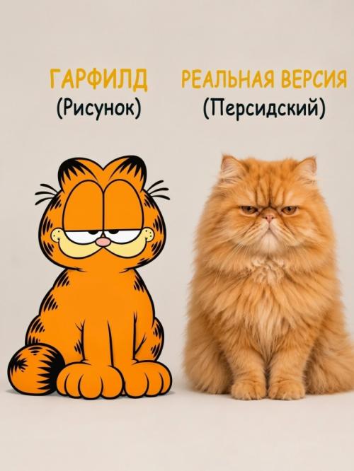 Знаменитые коты из мультфильмов выглядели бы совсем иначе в реальной жизни. 01