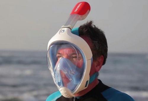 Французская компания Tribord выпустила для любителей сноркелинга маску - шлем 