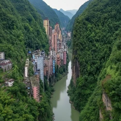 На фото - самый узкий город в мире яньцзинь (Китай. 02