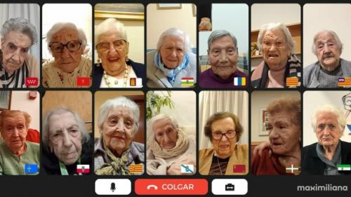 В Испании семнадцать женщин старше ста лет устроили совместный видеозвонок о молодости, танцах и любви.
