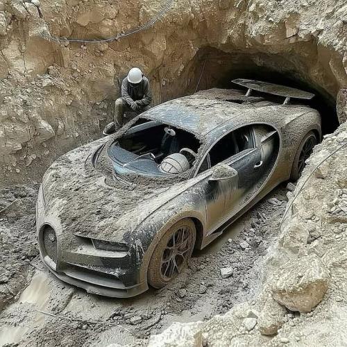 В пустыне Дубая были обнаружены несколько роскошных автомобилей, которые, скорее всего, были занесены туда песчаной бурей несколько лет назад. 01