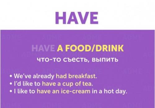 Английский язык. Мы учим разговорные выражения с глаголом Have.