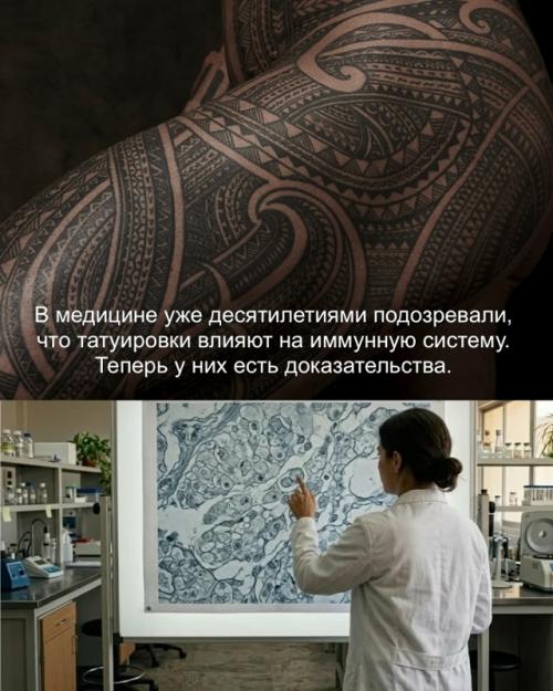 Татуировки оказывают воздействие на иммунную систему, о котором медицина десятилетиями подозревала.

