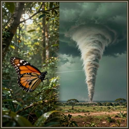 Бабочка крыльями в Бразилии взмахнула.  