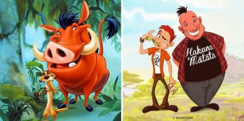 Как выглядели бы анимационные животные, если бы стали людьми? 08