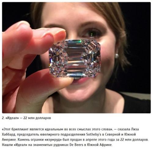 10 самых дорогих бриллиантов, которые были проданы на аукционах. 01