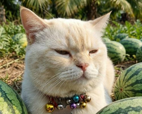 На тайской ферме появился самый ленивый Работник урожая - кот перл, который каждый день устраивается среди арбузов с видом главного контролёра. 04