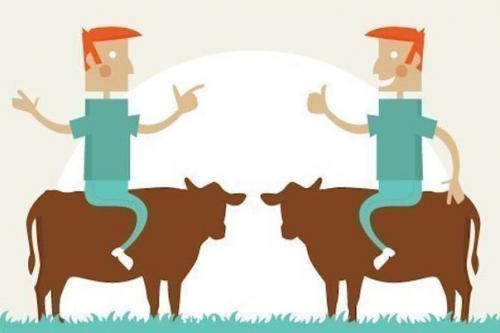 Феодализм:  У вас есть две коровы.