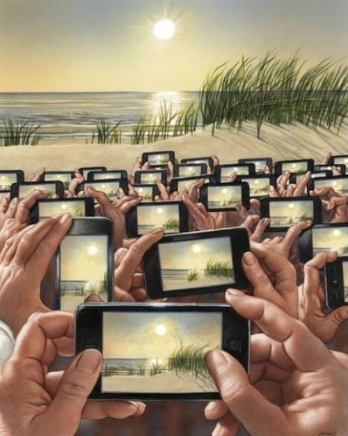 10 абсурдных, но адски точных карикатур о том, каким стало общество XXI века. 07