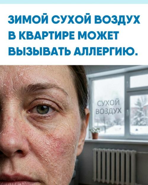 В холодное время года даже без пыльцы в доме могут скапливаться аллергены.  