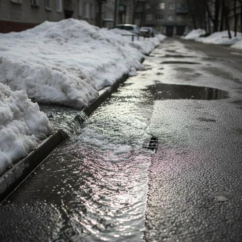 Столице предстоит принять около 5 млн кубометров влаги, накопившейся в сугробах за зиму. 01