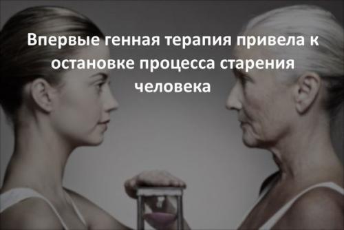 Впервые генная терапия к остановке процесса старения человека привела.