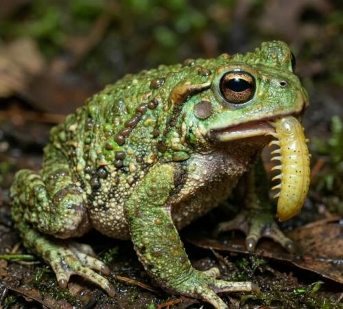 Привычная иерархия, где амфибии питаются насекомыми, дает сбой при встрече с личинкой жука Epomis. 01