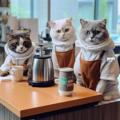 Нейросеть представляет, как бы выглядели кошки в качестве бариста. 05