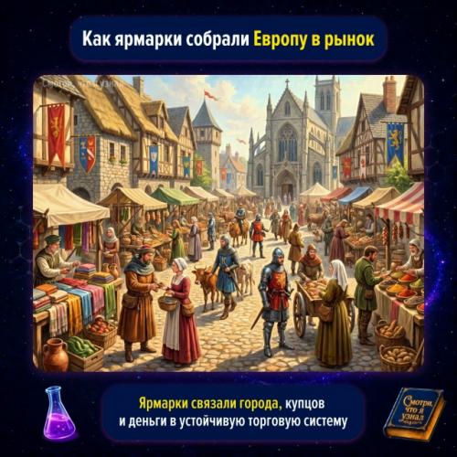 Средневековая Европа была экономически раздроблена.  