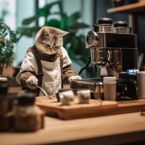 Нейросеть представляет, как бы выглядели кошки в качестве бариста. 03