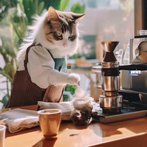 Нейросеть представляет, как бы выглядели кошки в качестве бариста. 02