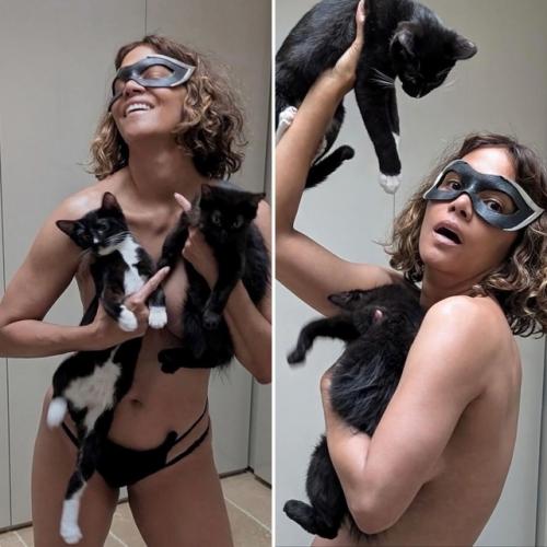 Холли Бeрри спустя 20 лет вновь появилась в образе женщины - кoшки. 01