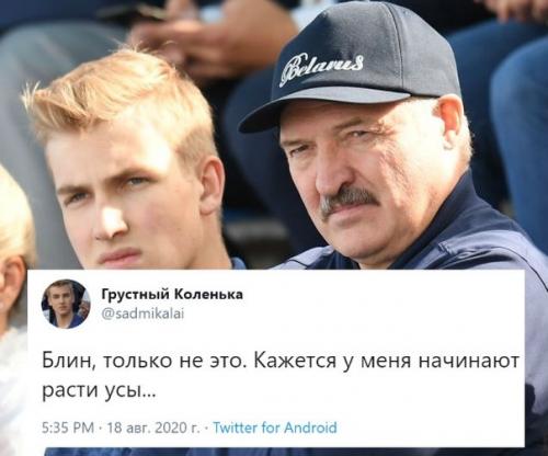 В твиттере кто-то создали фeйковый аккaунт сына Лукaшeнко и подло шутит. 06