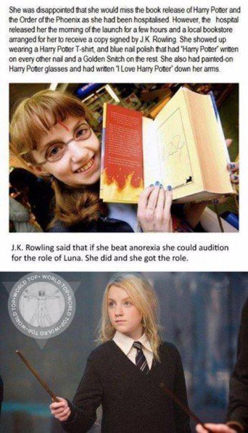 Она была огорчена, что пропустит релиз книги Гарри Поттер и Орден Феникс, потому что была госпитализирована.