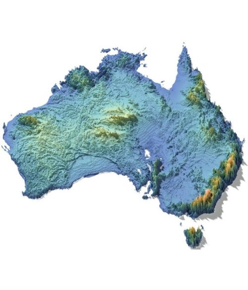 Эти карты выделяют высоту каждого континента в одном виде: от самых высоких вершин Азии до широких низмен Африки. 06