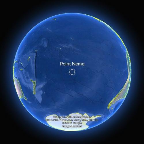 Точка немо, или океанический полюс недоступности - условная точка в мировом океане, самое удаленное от суши место на земле.