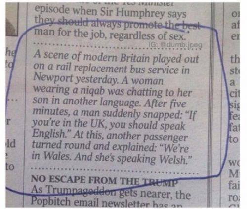 Вчера на одной из автобусных станций в ньюпорте разыгралась сцена из современной Британии.