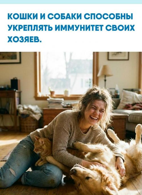 В минздраве Карелии сообщили, что домашние животные меняют микрофлору в доме, за счёт чего иммунная система людей становится крепче.  