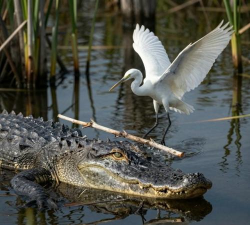 В 2013 году зоолог Владимир динец доказал, что американские аллигаторы и болотные крокодилы способны на сложное поведение. 01