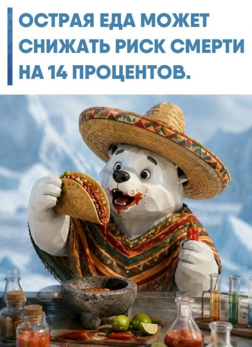 Учёные нашли неожиданную связь между любовью к жгучей пище и продолжительностью жизни.  