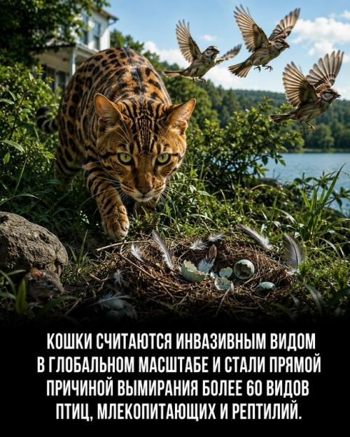 Кошки могут казаться безобидными домашними любимцами, но на деле сохранили множество черт своих диких предков. 01