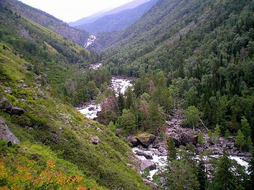 Большой чульчинский водопад, республика Алтай. 02