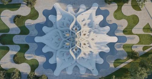 Футуристическое здание Ловец Дождевой Воды. 03