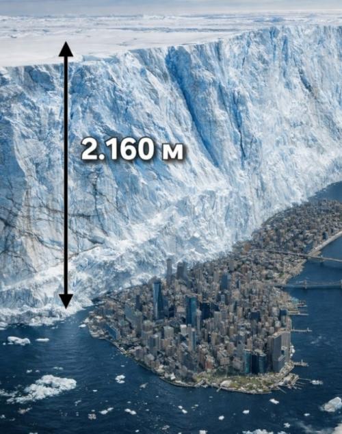 Впечатляющий масштаб антарктического ледяного щита.  