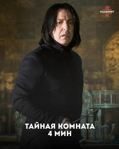 Удивительно, но за все восемь фильмов о Гарри Поттере Алан рикман провёл на экране всего около 43 минут. 02