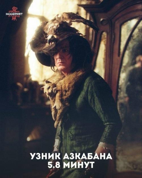 Удивительно, но за все восемь фильмов о Гарри Поттере Алан рикман провёл на экране всего около 43 минут. 03