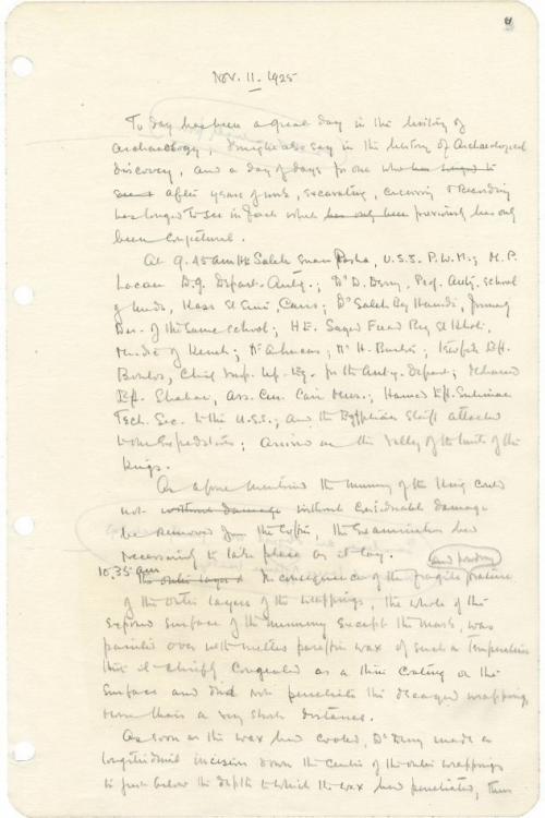 11 ноября 1925 года в 9: 45 утра специалисты приступили к распелениванию мумии тутанхамона. 02