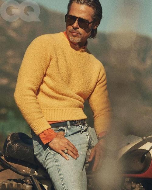 55-Летний Брэд питт стал главным героем нового номера американского GQ. 02