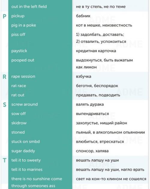? 150. Выражений из английского сленга. 07