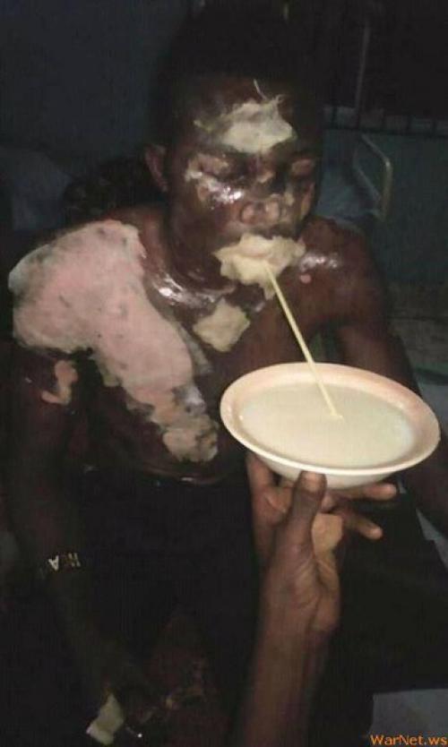 Ревнивая барышня отбелила парня за то, что он якобы обрюхатил другую. 01